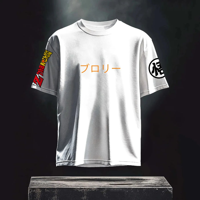 Dragon Ball-Inspired Men’s Graphic Tee — Red Short-Sleeve Anime Streetwear Shirt