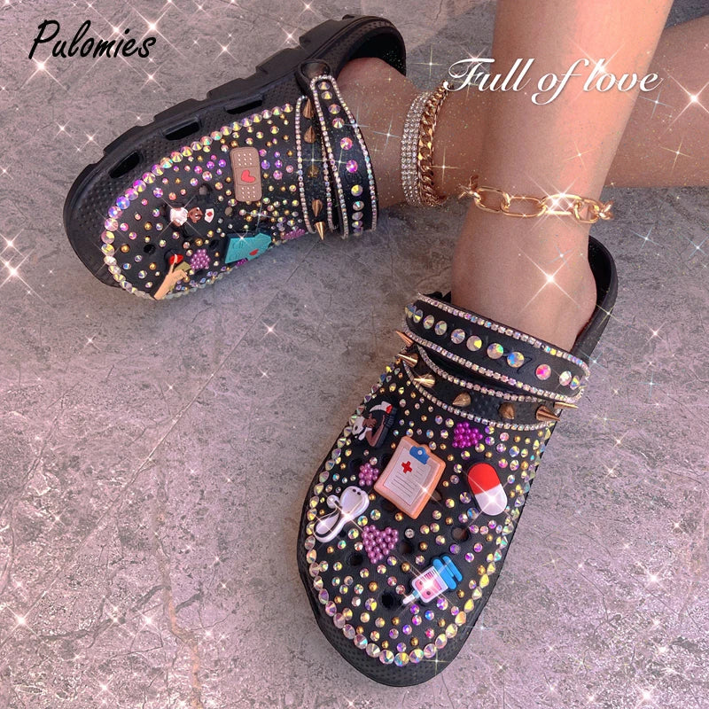 Luxury Designer Customized Bling Clogs With Charms