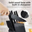 14-in-1 Kitchen Knives Set Stainless Steel Chef Knife Non-stick Slicing Sharp Steak Knife Kitchen Scissors with Knife Holder