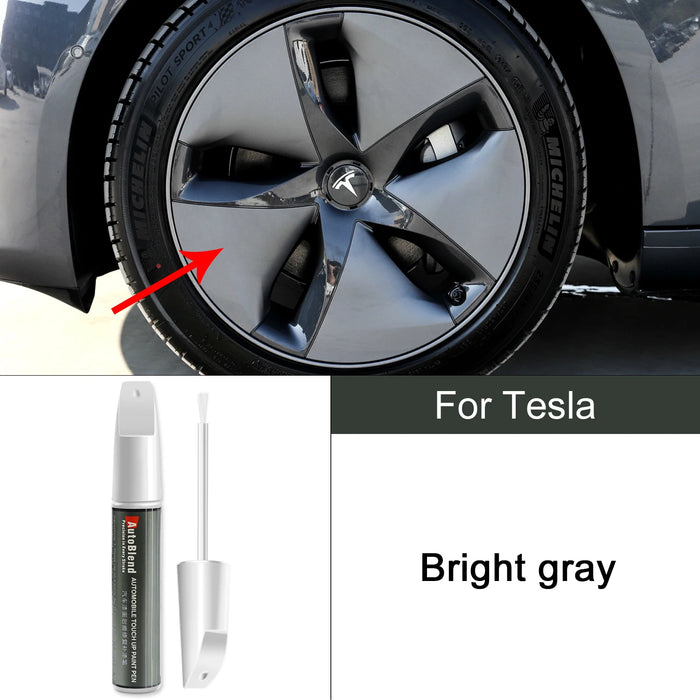 Tesla Scratch Repair & Wheel Touch-Up Pen – For Model 3, Y, S, X | Clear Coat Gloss Enhancer | Car Paint Scratch Remover