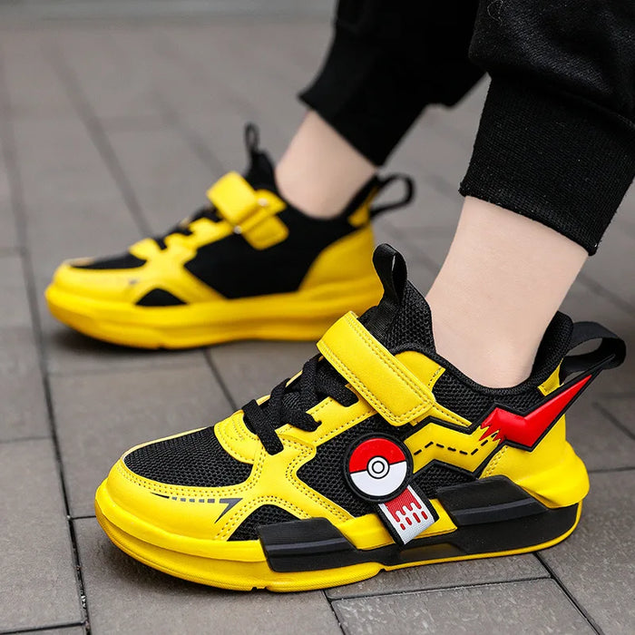 Pokémon Pikachu Kids Sneakers – Breathable Non-Slip Running Shoes for Boys & Girls, Student Sports Fashion