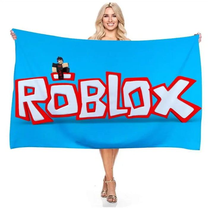 Roblox Children's Bath Towel Anti-sand Microfiber Beach Towel Picnic Cloth