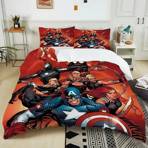 New Avengers Superhero Bedding Set – Hulk, Iron Man & Thor: Ragnarök Duvet Cover with Pillowcases