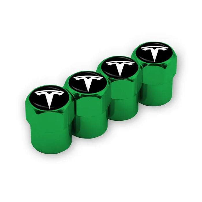 4PCS Tesla Tire Valve Stem Caps – Dustproof Aluminum Alloy Wheel Air Caps for Model 3, Y, S & X