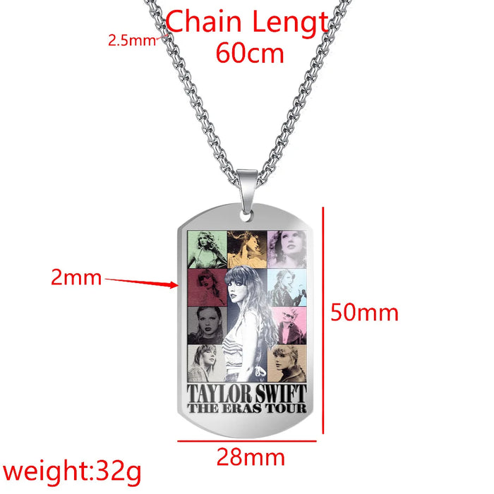 Taylor Swift Stainless Steel Pendant Chain Necklace  Jewelry