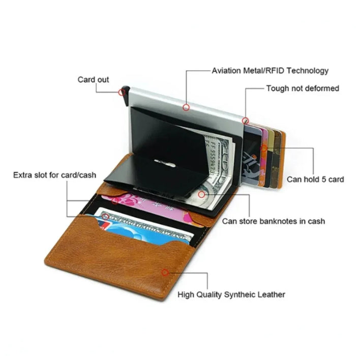 Rfid Credit Card Holder Leather Wallets For Jeep