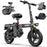 GS5 Smart Folding E-Bike | 30+ MPH High-Torque Electric City Rider | 11-Point Shock Absorption & Portable 14-Inch Fat Tire Design
