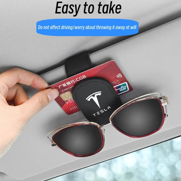 For Tesla Model 3 Model X Y Model S Car Eyeglass Holder Glasses Storage Clip Sunglasses Holder