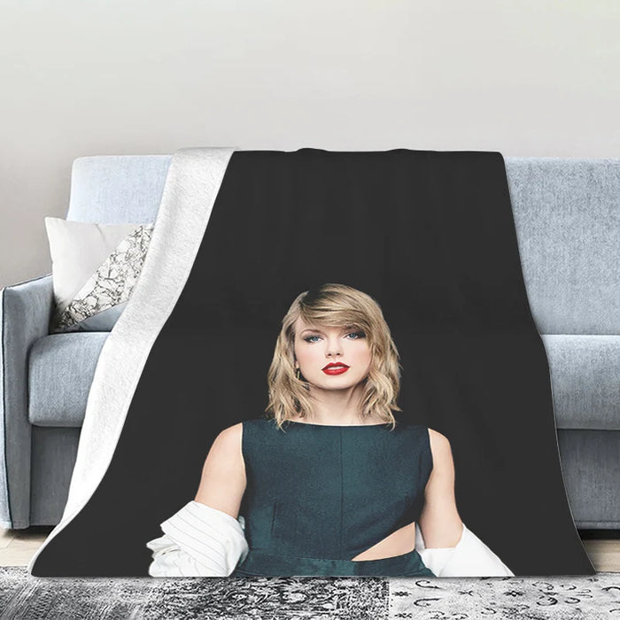 Sofa Winter Warm Taylor Swifts Fleece Camping Nap Fluffy Soft Blankets