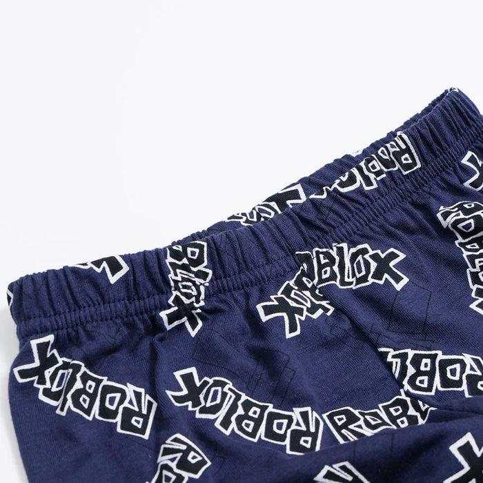 ROBLOX™ Kids' Roblox Summer Set – Cartoon Print T-Shirt & Shorts Outfit (Cotton, Ages 3–10)