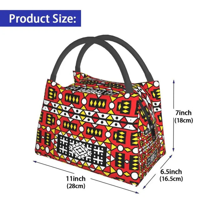 AfroFashion African Pattern Design Cooler Thermal Picnic bag