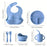 6-Piece Silicone Baby Feeding Set – Suction Bowl, Divided Plate, Straw Cup, Adjustable Bib & Spoon for Toddlers
