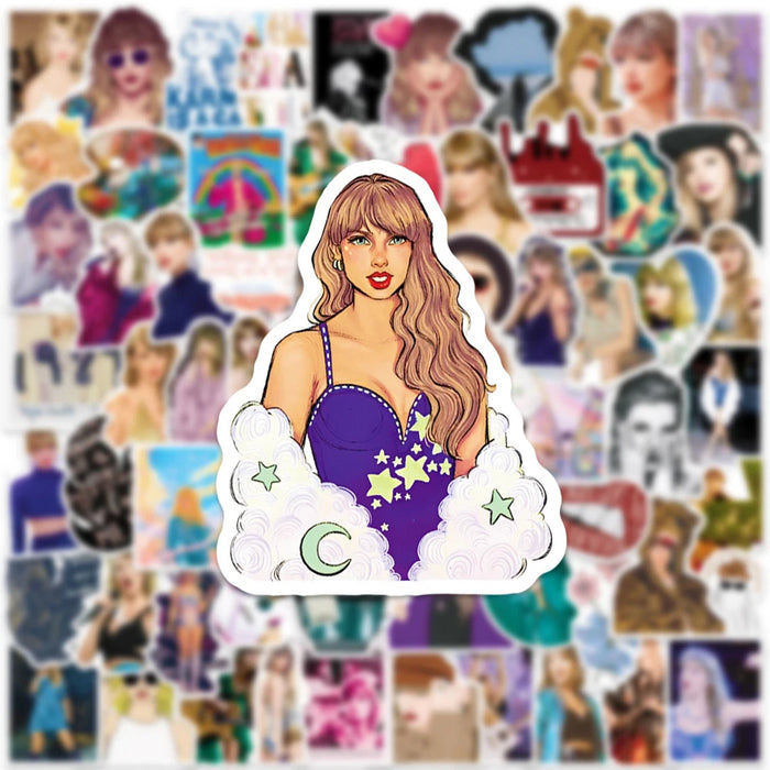 10/30/50/100pcs Taylor Swift Midnights Red Waterproof DIY Phone Guitar Decoration Stickers