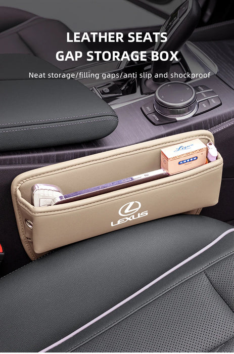 Lexus Car Seat Storage Box | Leather Gap Filler & Drop-Stopper for RX350, NX300h, IS250, ES350 & More