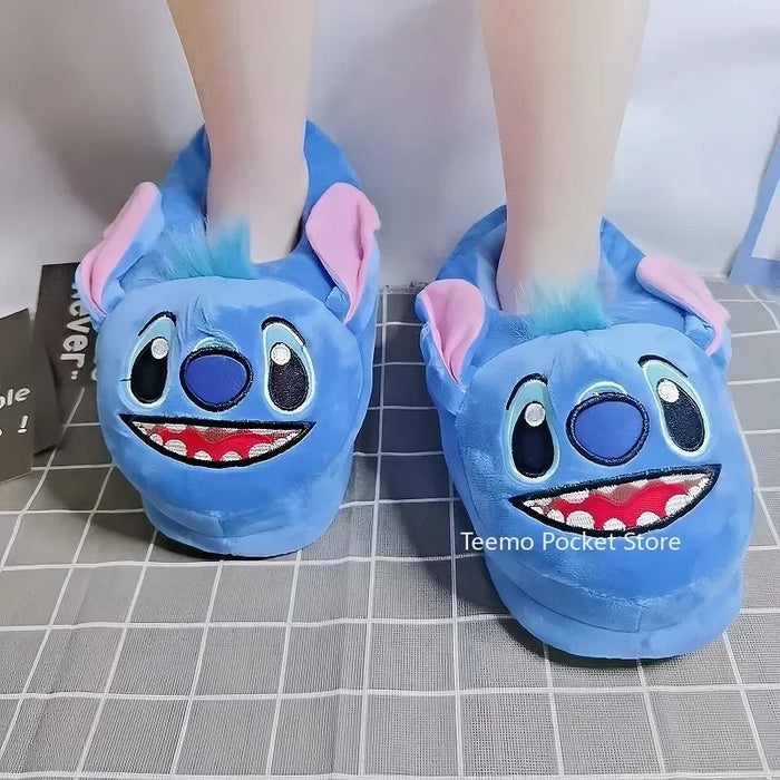 Disney Lilo & Stitch Cotton Slippers – Warm Winter Indoor House Shoes, Christmas Gift