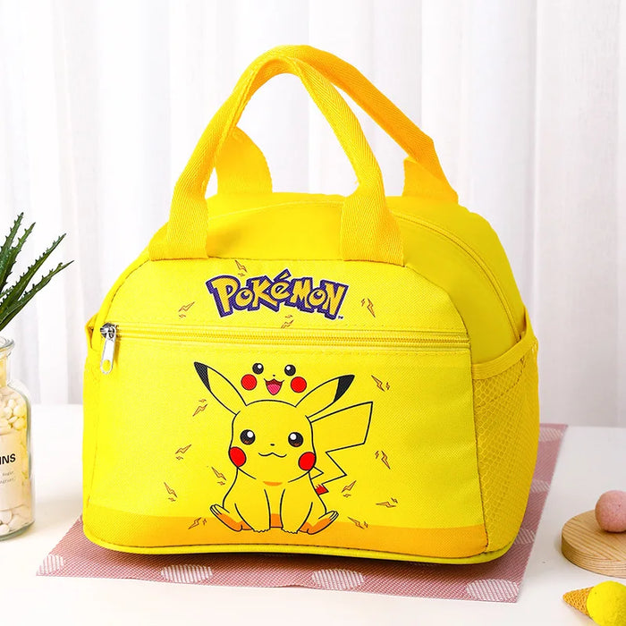 Pikachu Insulated Lunch Bag – Portable Foldable Cooler Lunch Box, Thermal Storage Handbag for School, Office, Travel & Picnics
