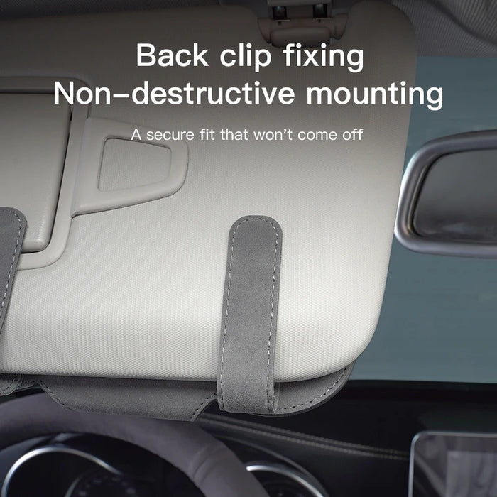Lexus Premium Leather Sunglasses Holder | Sun Visor Glasses Clip for F SPORT, GX, IS, LS, & NX Series