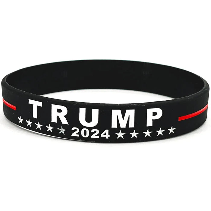 Trump 2024 Campaign Bracelet Election Inspirational Wristbands Voter Gift