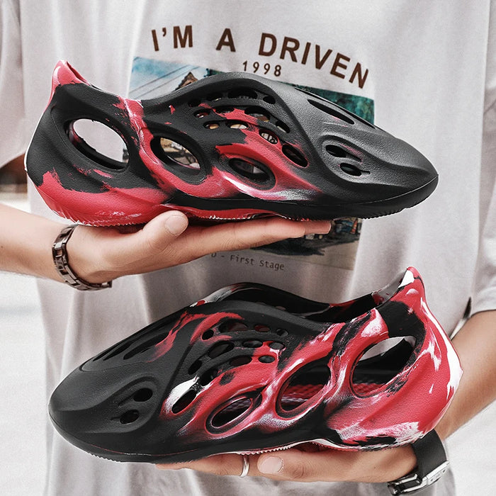 New YZY-Style Camouflage Foam Clogs – Men’s Non-Slip Cloud Runner Slides