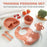 6-Piece Silicone Baby Feeding Set – Baby Led Weaning Supplies with Suction Plate, Bowl, Spoon, Fork & Bib – BPA-Free, Self-Feeding Utensils