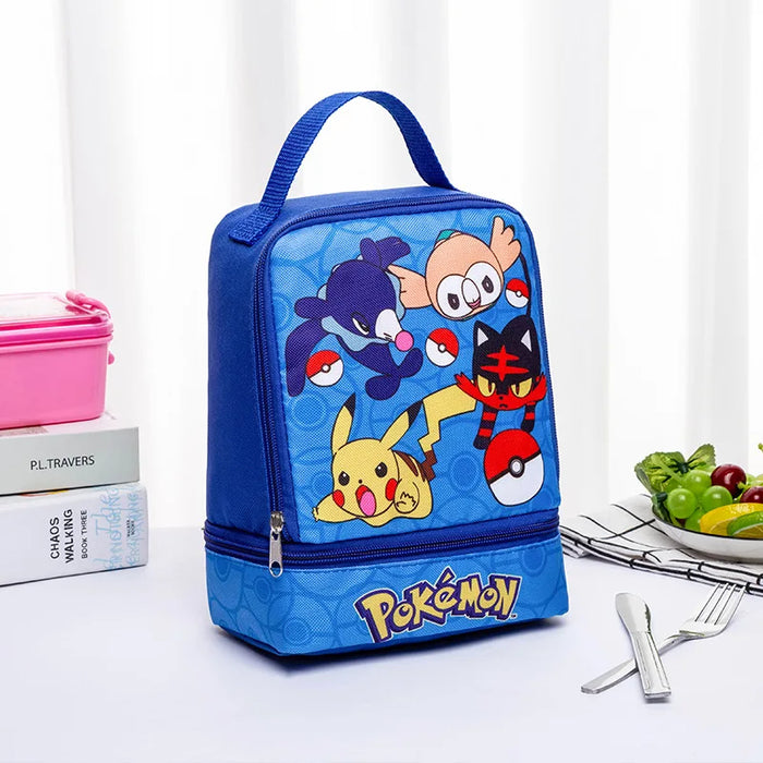 Pikachu Insulated Lunch Bag – Portable Foldable Cooler Lunch Box, Thermal Storage Handbag for School, Office, Travel & Picnics