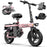 GS5 Smart Folding E-Bike | 30+ MPH High-Torque Electric City Rider | 11-Point Shock Absorption & Portable 14-Inch Fat Tire Design