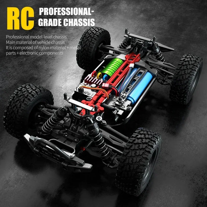 PRO 1:16 4WD RC Car with LED 2.4G Remote Control Cars 70KM/H High Speed Drift Monster Truck for Kids Toys