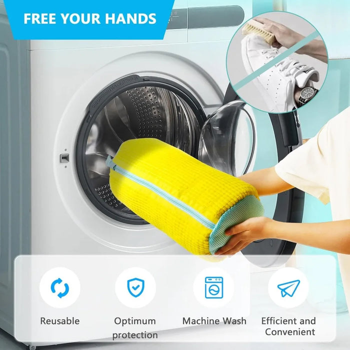 Shoe Washing Machine Bag – Heavy-Duty Mesh Laundry Protector for All Shoe Types