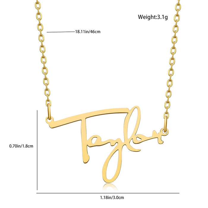 Taylor Swift Stainless Steel Signature Pendant Necklace