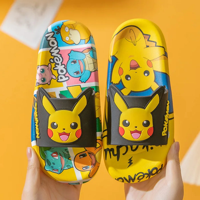 Pokémon Kids Summer Slippers – Cute Pikachu Indoor Non-Slip Soft Sandals