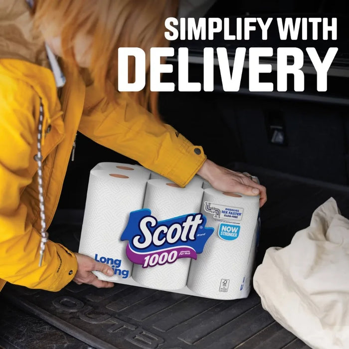 1000 Septic-Safe 1-Ply Toilet Paper - 4 Rolls: 1000 Sheets Per Roll