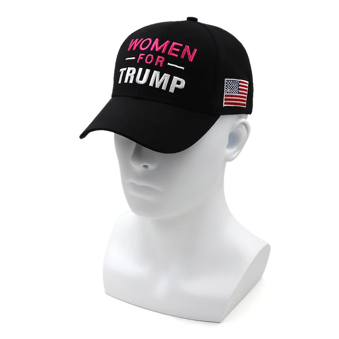 New Donald Trump 2024 USA Flag Baseball Caps WOMEN FOR TRUMP Snapback Hat