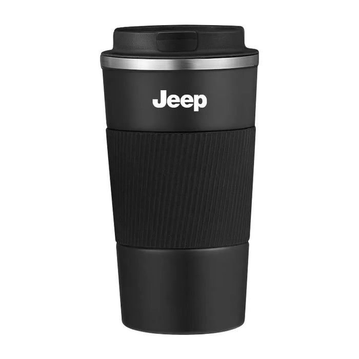 Stainless Steel Travel Mug for Jeep Owners – Insulated Coffee Cup with Lid, Car Vacuum Flask for Hot & Cold Drinks