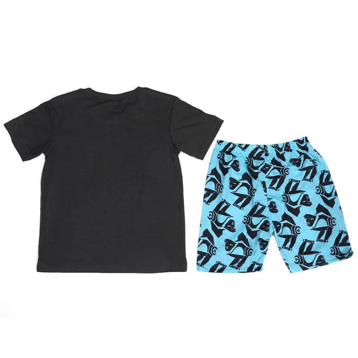 Fortnite Gamer Kids’ Summer Set – Cartoon Anime T-Shirt & Shorts Sportswear for Boys & Girls