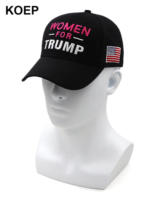 New Donald Trump 2024 USA Flag Baseball Caps WOMEN FOR TRUMP Snapback Hat