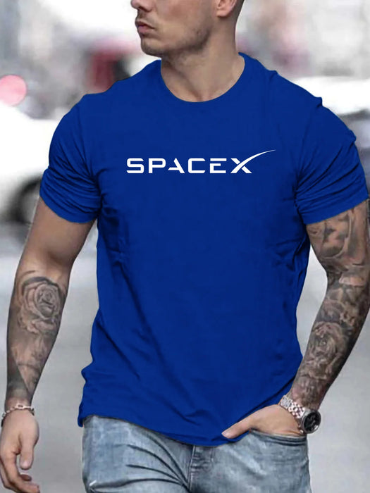 SpaceX Men’s Graphic T-Shirt | Premium Cotton Crew Neck Short Sleeve Tee