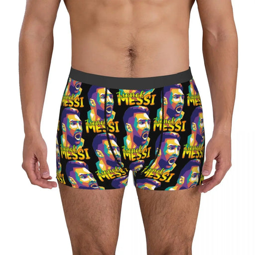 Messi Men's Boxer Briefs Graphic Football Gift