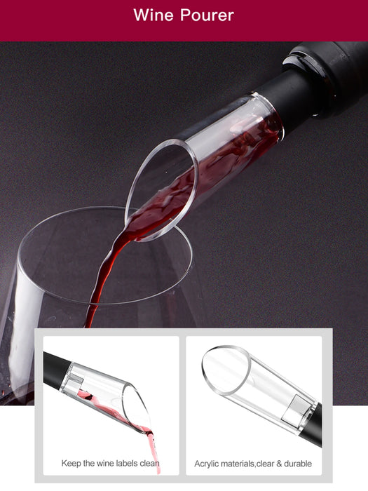 VinoEase™ Electric Wine Opener Set – One-Touch Automatic Corkscrew with Luxury Stand & Accessories