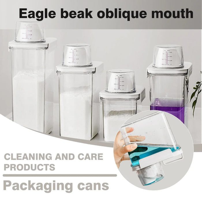 FreshSeal™ 2300ml Airtight Storage Container – Laundry Powder, Bleach & Grain Organizer with Lid & Labels