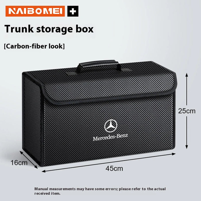 Mercedes-Benz AMG Foldable Car Trunk Storage Organizer Box – Multipurpose Storage Bag for A/B/C/E/S-Class, GLA, GLB, GLC, GLE, SLK & More