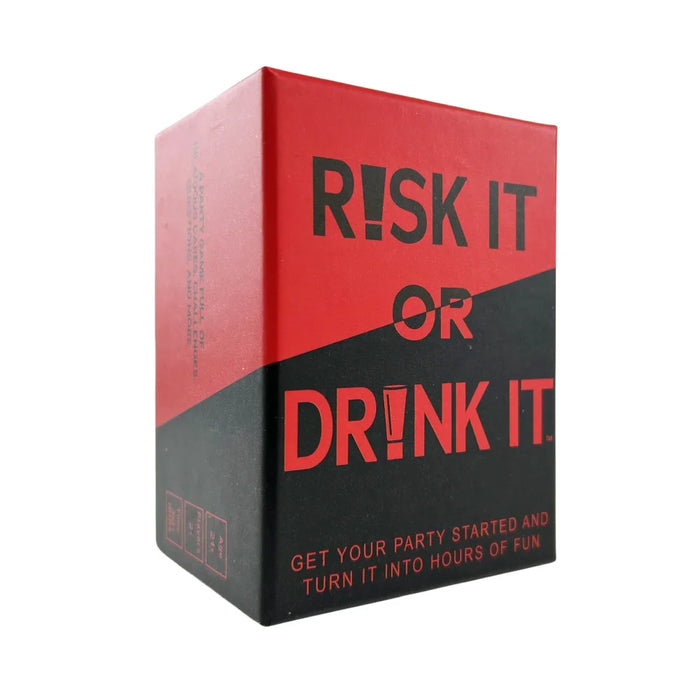 Risk It or Drink It – Hilarious Party Card Game with Dares, Challenges & Drinking Fun for Pregame, College, and Adult Game Night