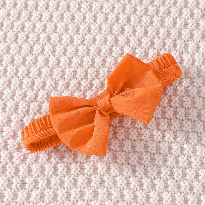 Baby Girl Halloween Outfit Set – Pumpkin Print Romper, Tulle Skirt & Headband (0–24M)