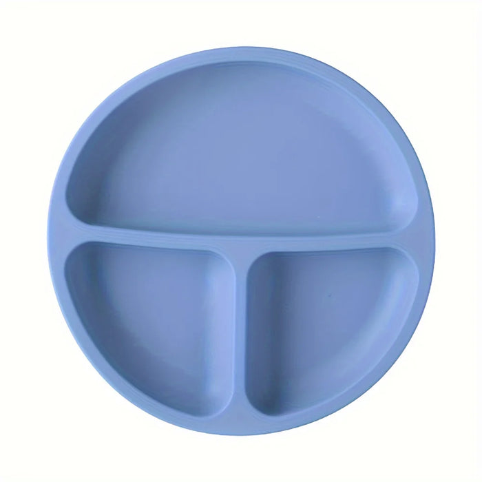 6-Piece Silicone Baby Feeding Set – Suction Bowl, Divided Plate, Straw Cup, Adjustable Bib & Spoon for Toddlers