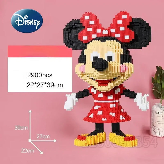 Disney Mickey's New Building Block Toy 38cm Puzzle Assembled Building Block Toy DIY Cartoon 3D Model Children's Puzzle Toy