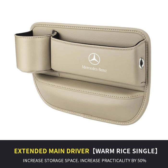 BenzFit™ LuxeSeat Gap Organizer – Multifunction Car Storage Box & Cup Holder for Mercedes A–S Class