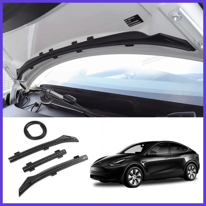 HydroSeal™ Front Hood Dust-Proof Seal Strip – Waterproof Air-Inlet & Chassis Guard for Tesla Model 3 & Model Y (2024)