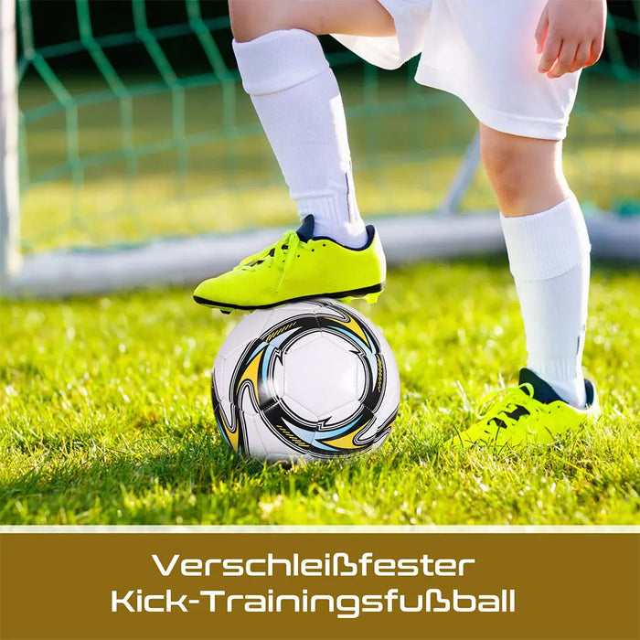 Official Size 5 Match Soccer Ball – Thermal Bonded Seamless PU Leather | Professional Outdoor Match & Training Football