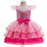 Fly Sleeve Barbie Party Dresses for Girl Pink Tulle Princess Dress Birthday Prom Gown