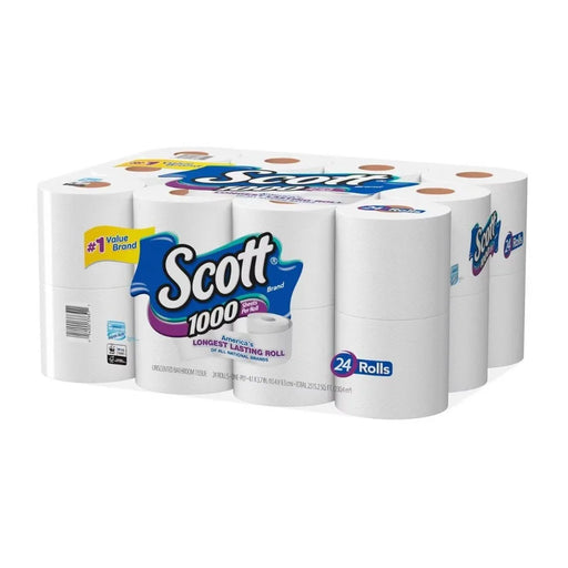 1000 Septic-Safe 1-Ply Toilet Paper - 4 Rolls: 1000 Sheets Per Roll