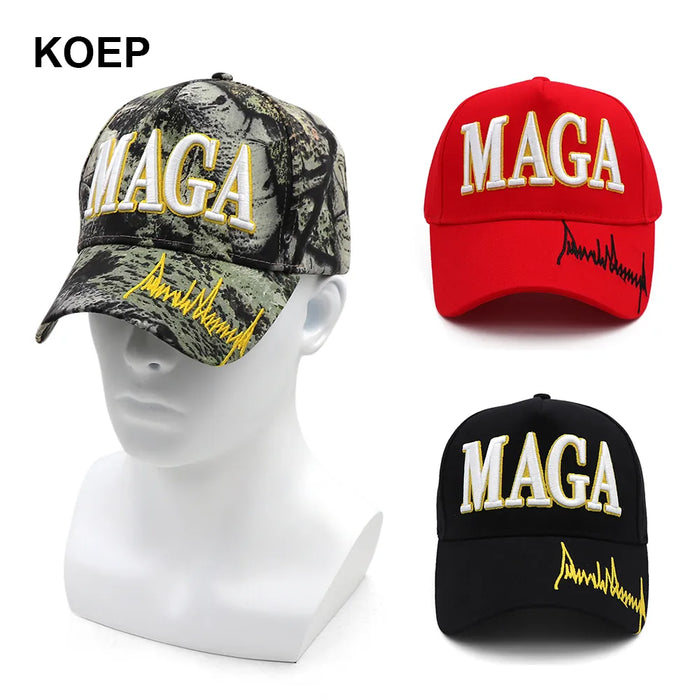 New MAGA Trump Signature Snapback President Hat